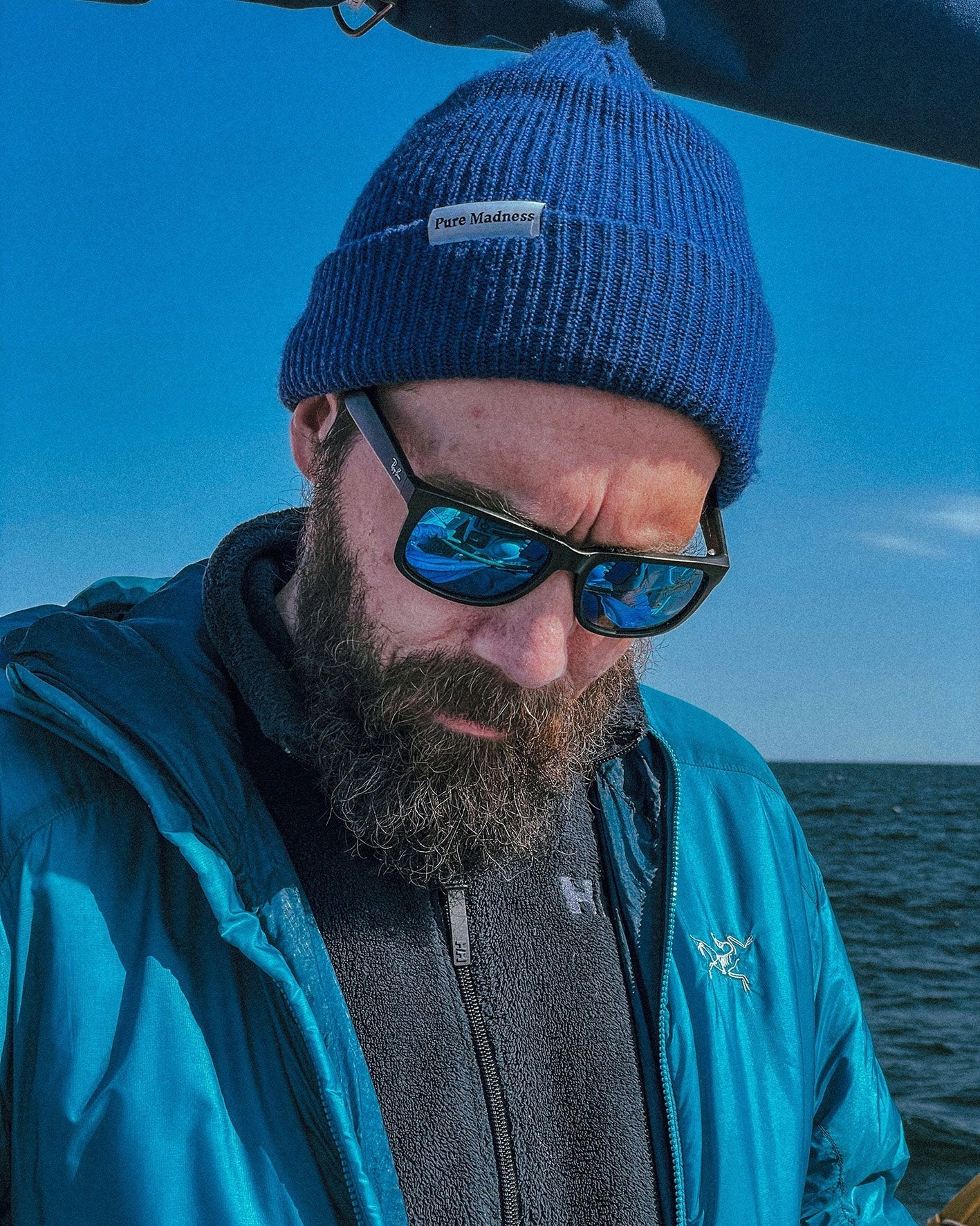 Blue Captain Merino Beanie - Pure Madness Apparel