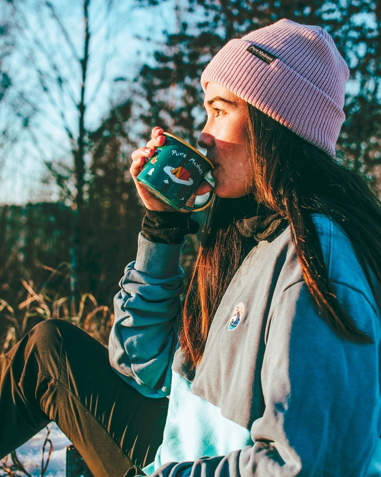 Blue Wave Crew Sweatshirt - Pure Madness Apparel