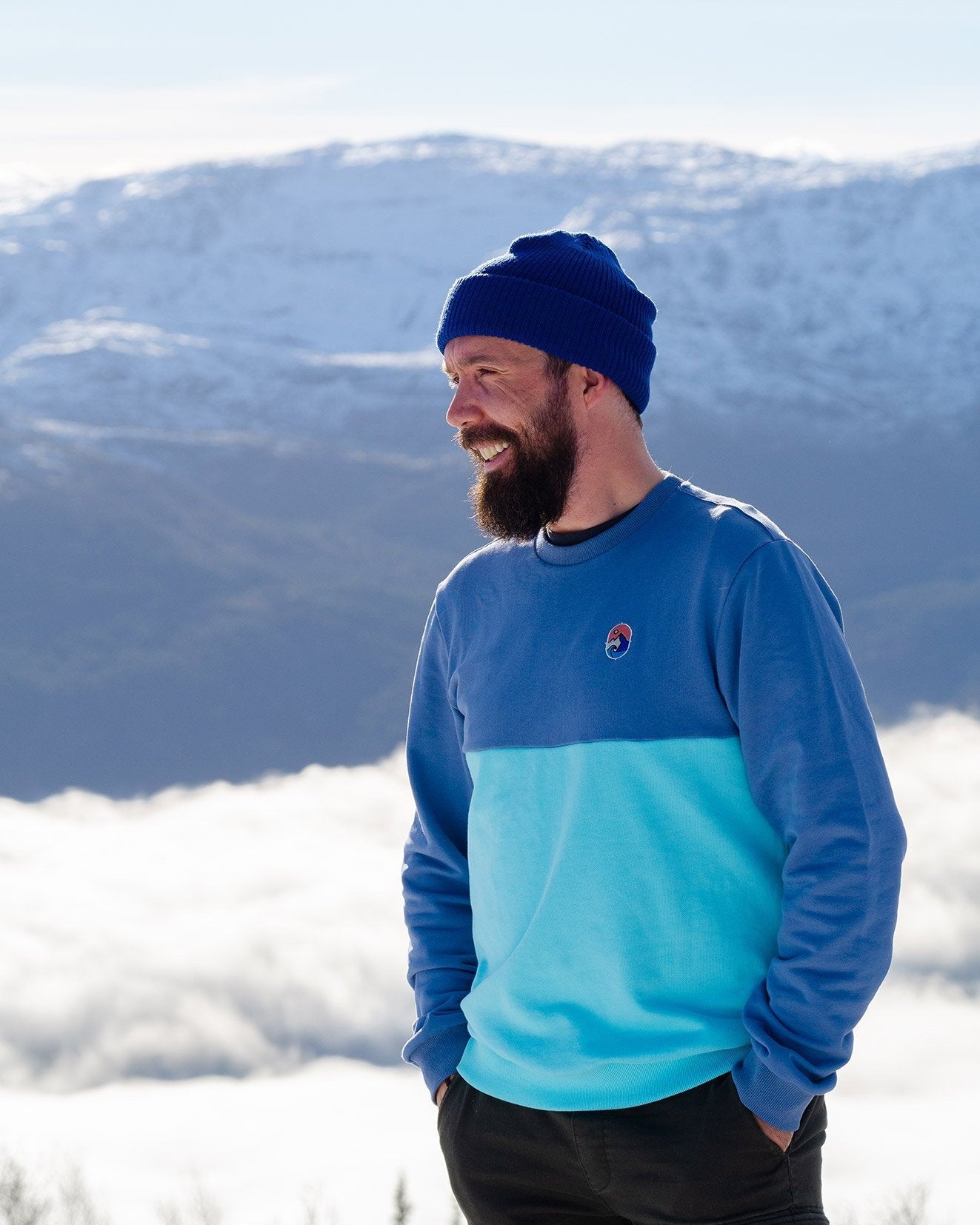 Blue Wave Crew Sweatshirt - Pure Madness Apparel